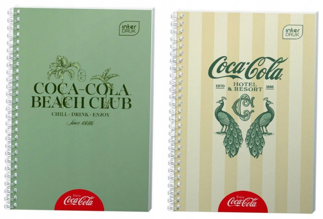 80K spiral notebook Coca Cola grid