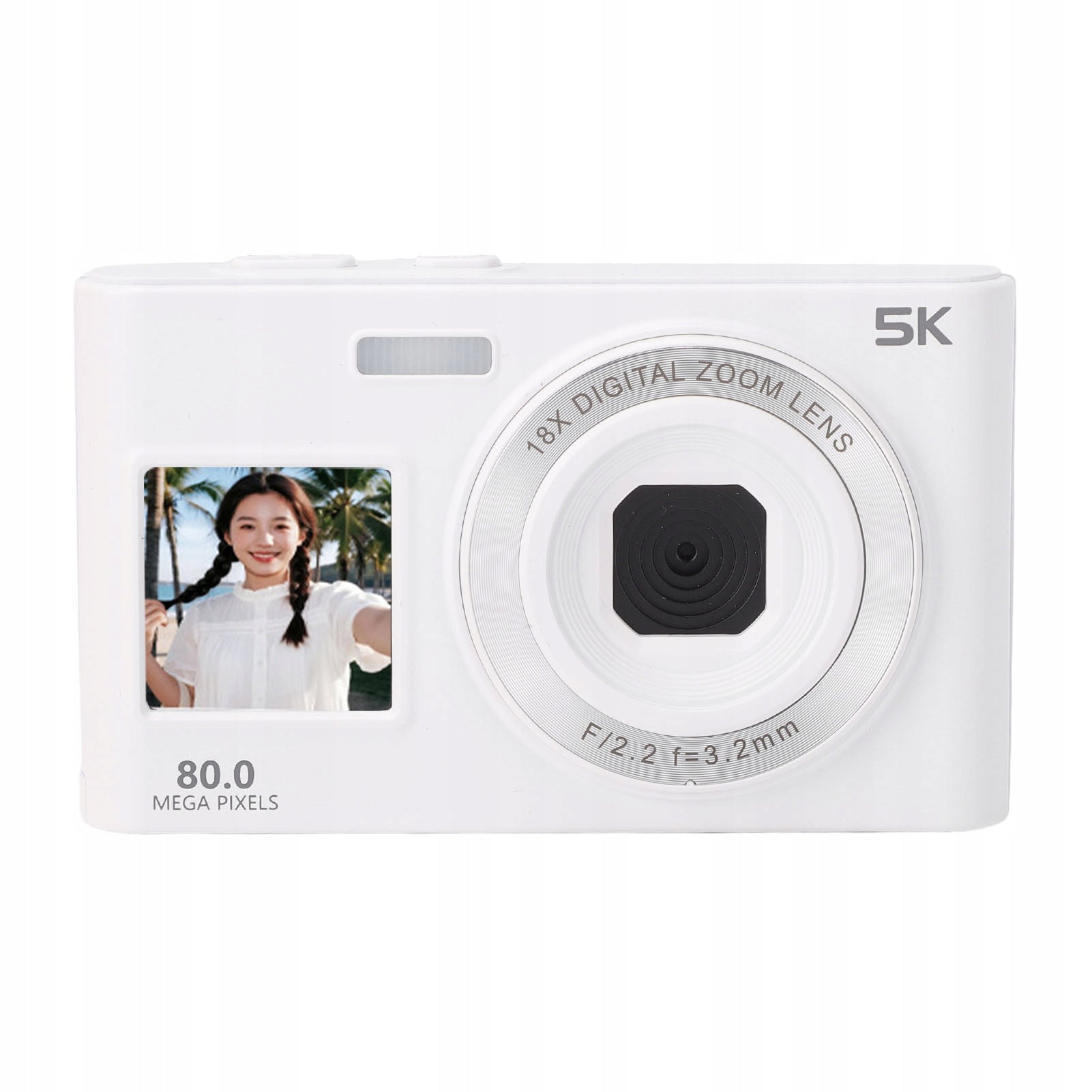 80MP 5K Digital Camera Dual Selfie Camera with 18x MQ Zoom Brand no brand