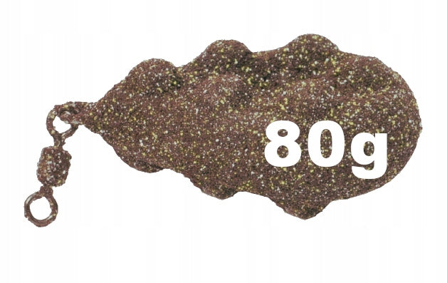 80g PEAR WEIGHT WITH SPIKES WITH SWIVEL CARP