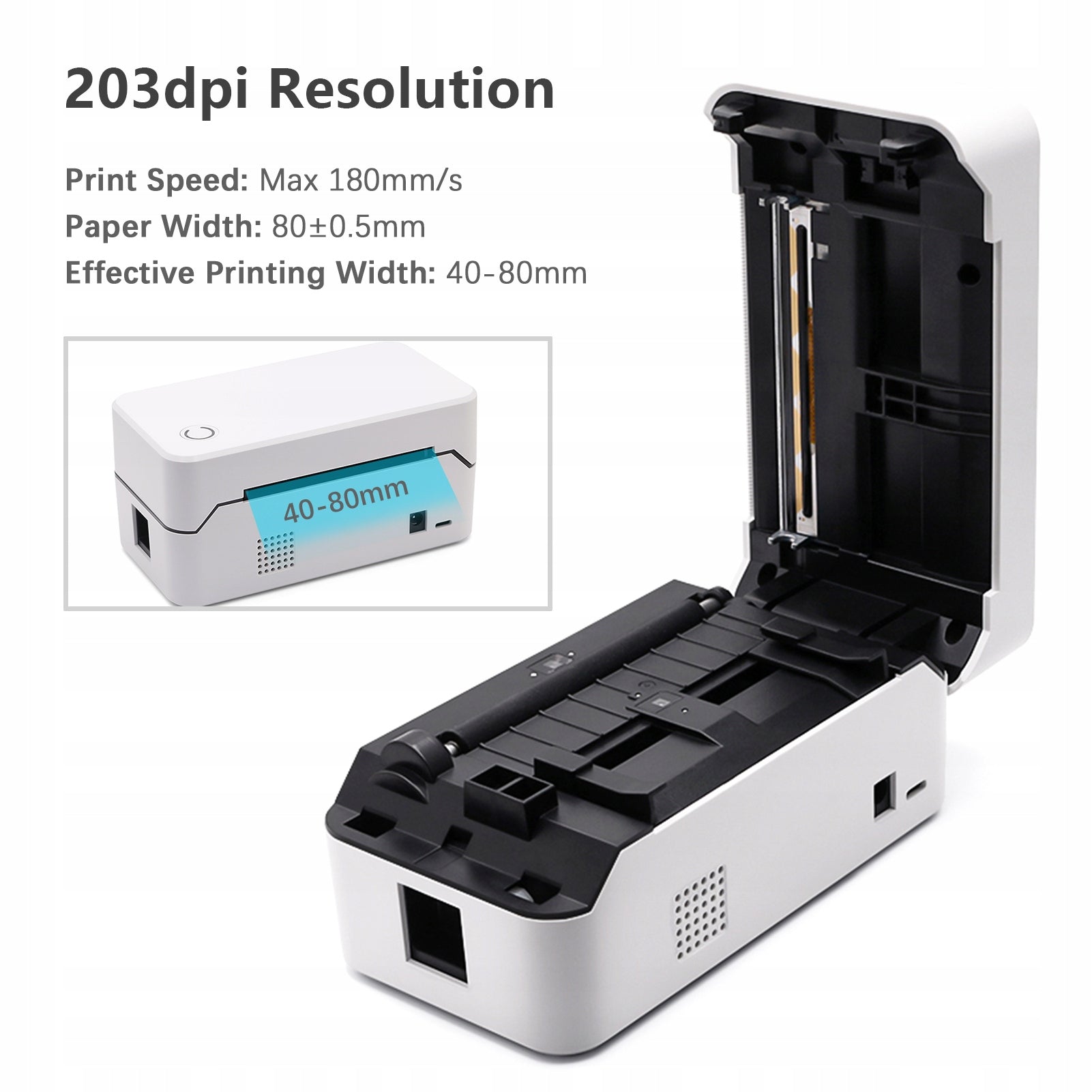 80mm USB Label Printer With Automatic Computer Cutter T4 Brand no brand