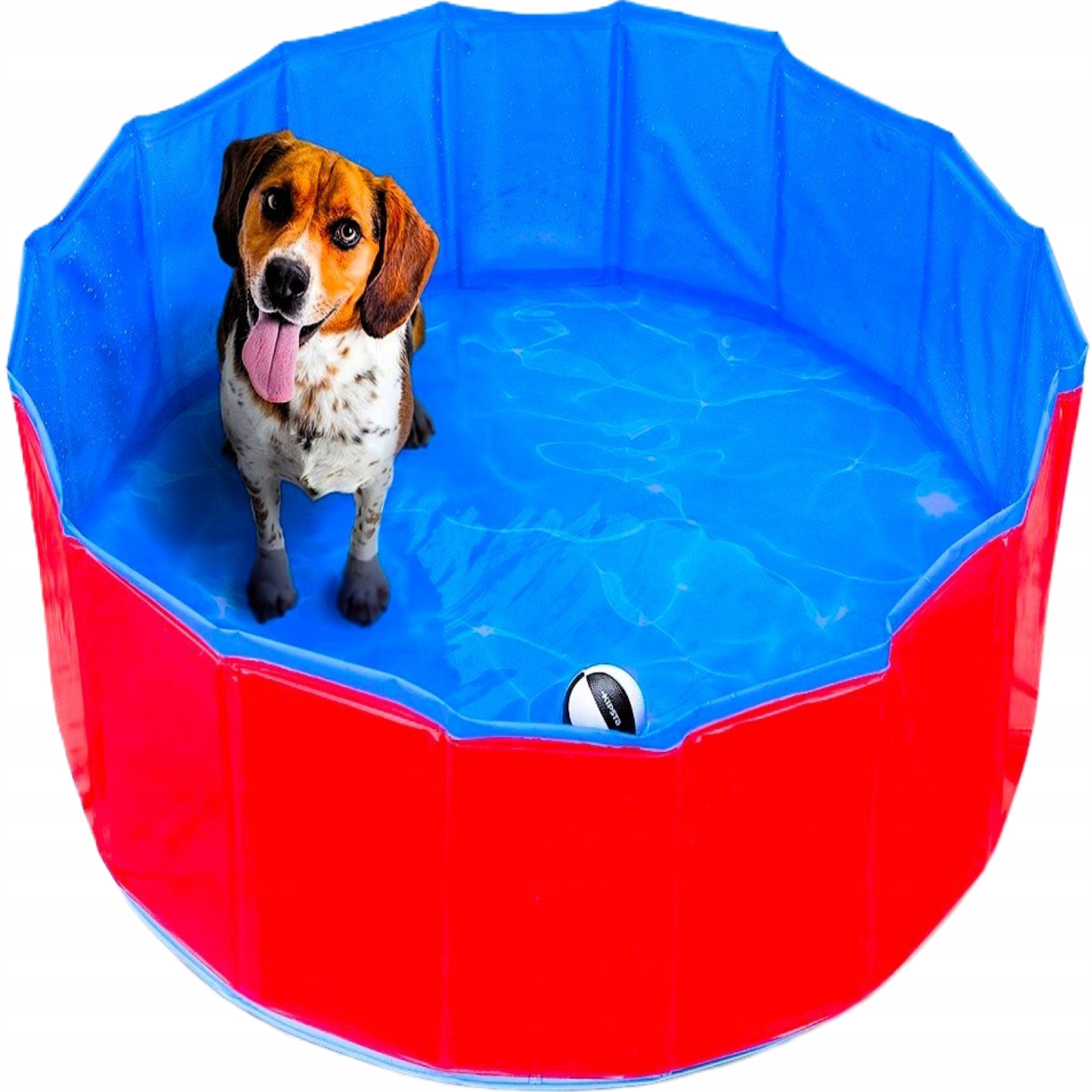 80x30cm Dog Pool – Red, foldable, perfect for summer and all year round!