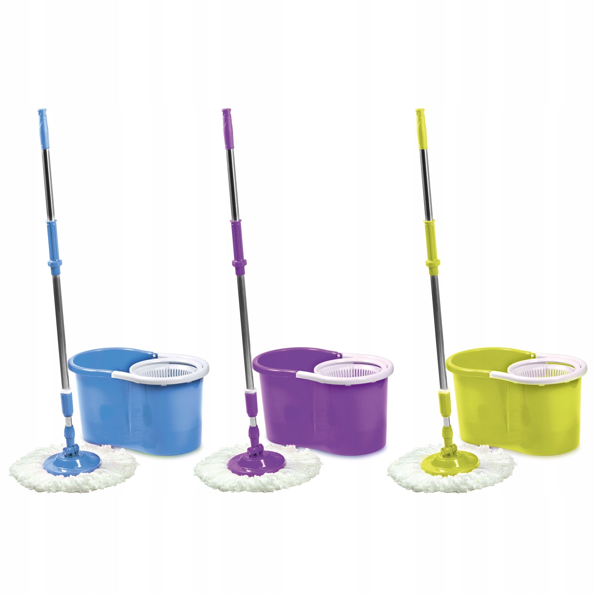 810704 Rotary mop set with bucket 12,5L microfiber adjustable stick