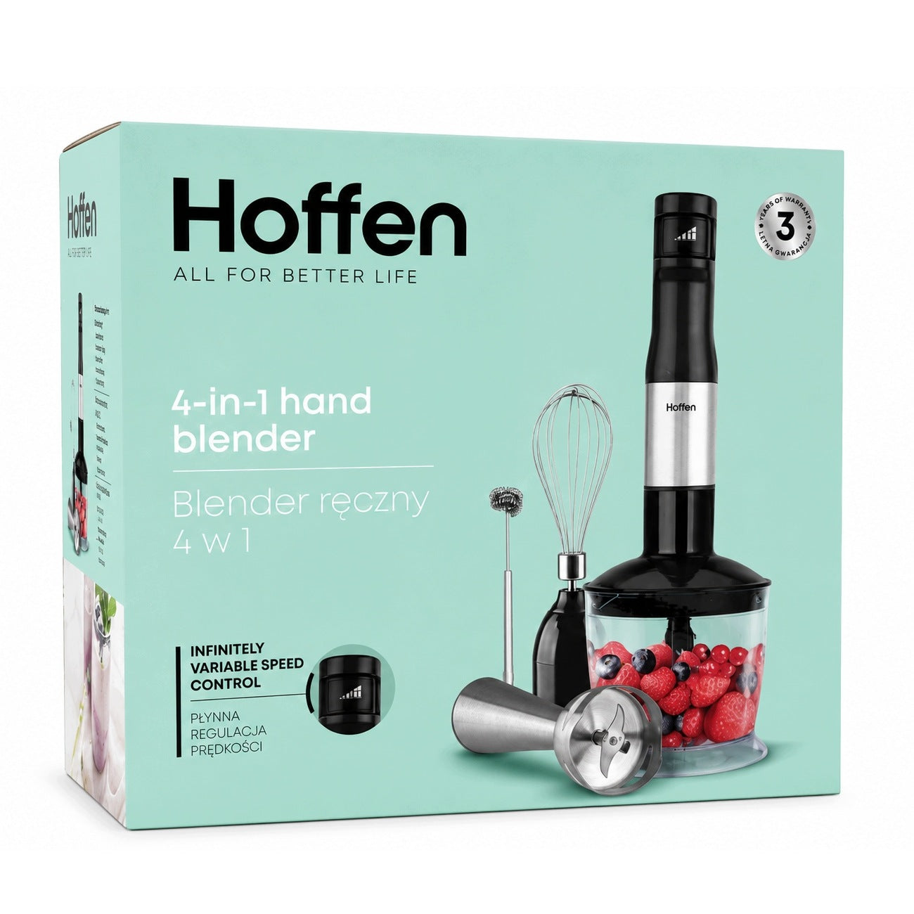 815 Hand Blender Hoffen Hand Blender 4in1 1200 W black