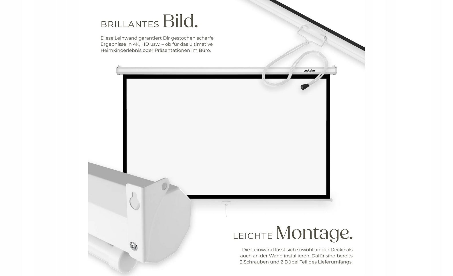 84” 16:9 4K HD Full HD Projection Screen – Wall/Ceiling 201x128 cm Manufacturer code 406459