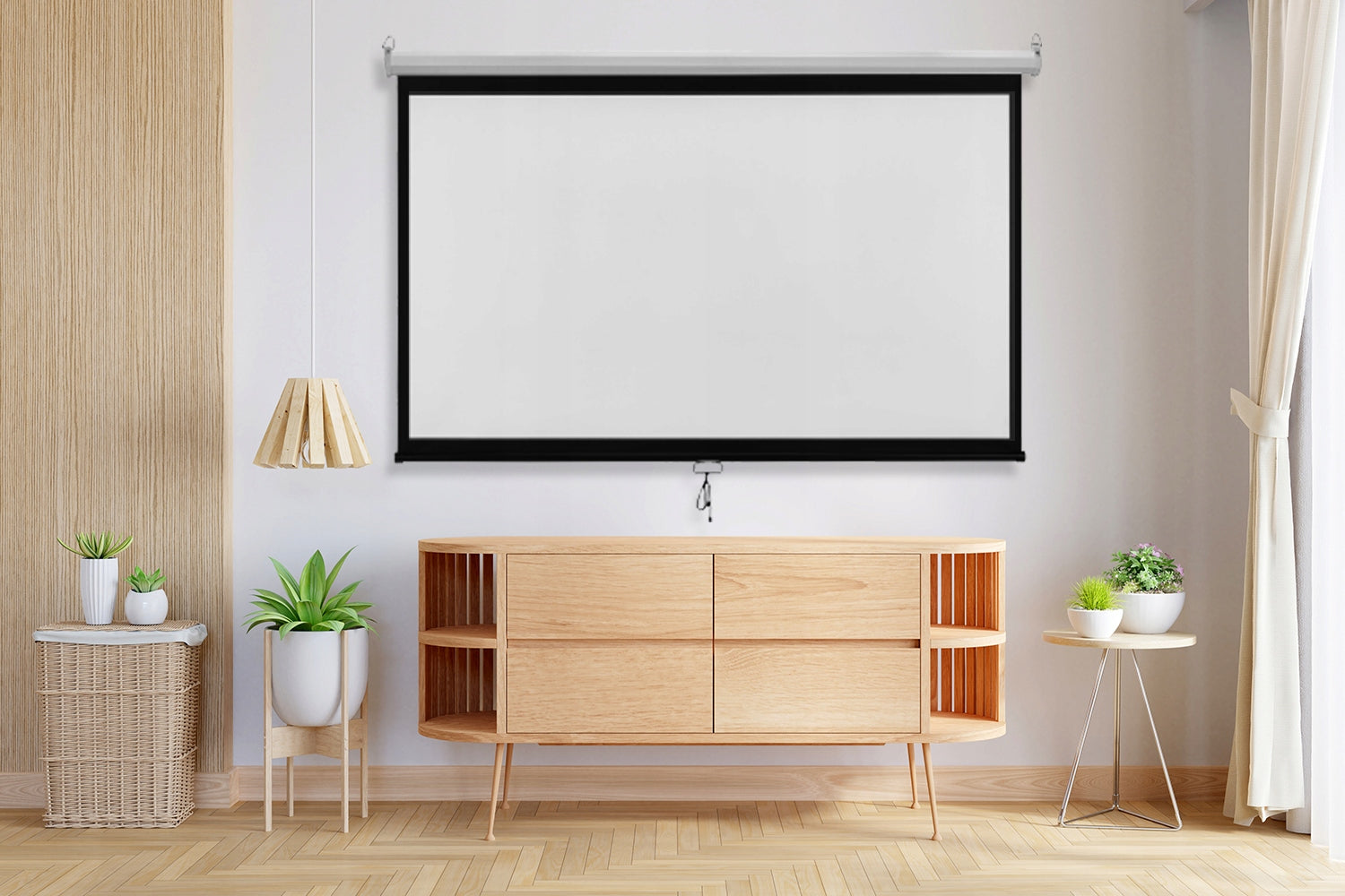 84" 16:9 FULL HD 4K Portable Projection Screen Retractable Wall Mounted Ceiling Packaging status original