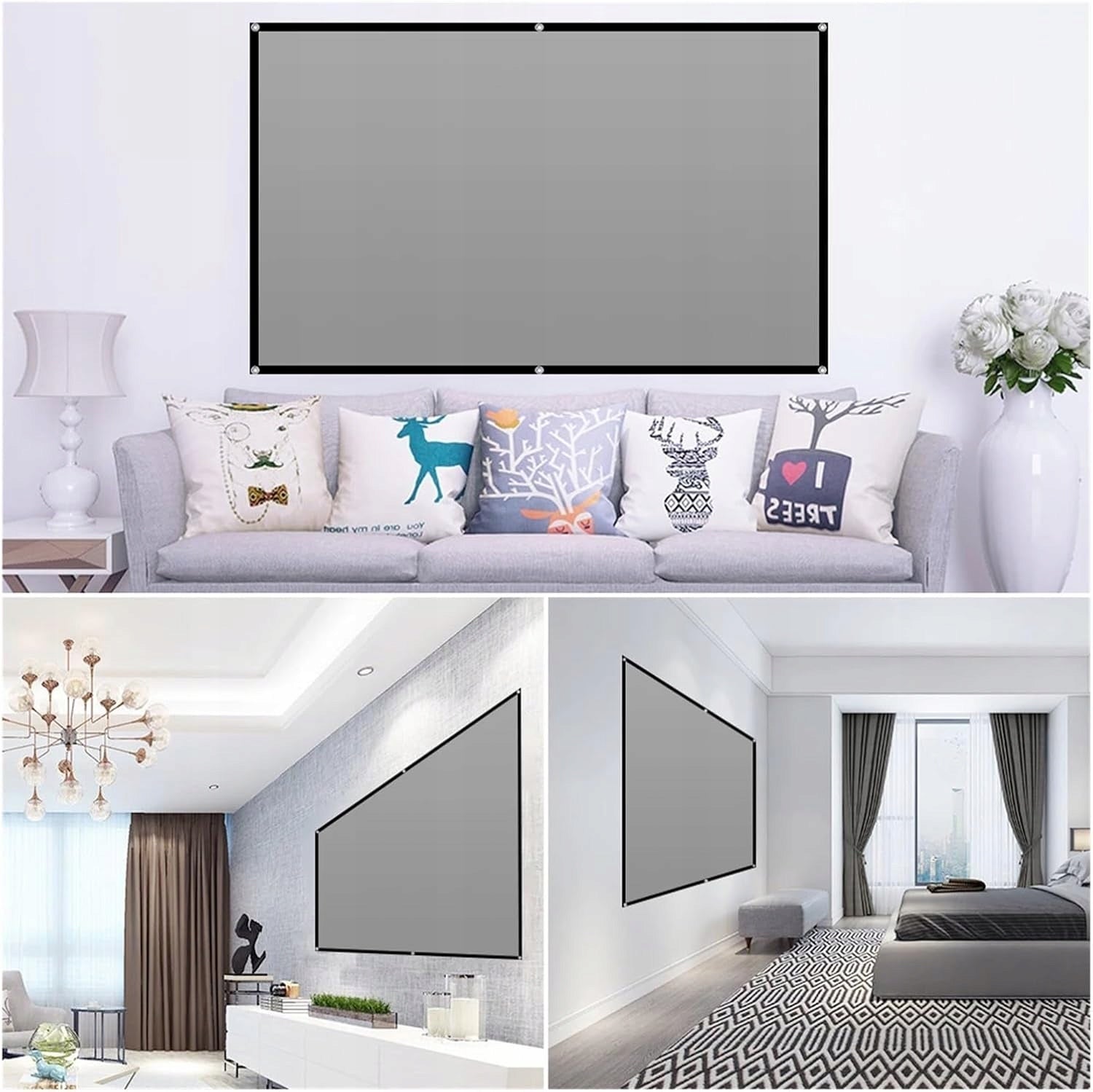 84 INCH 4K 1080P 186X105CM OUTDOOR PROJECTION SCREEN FOR TRAVEL