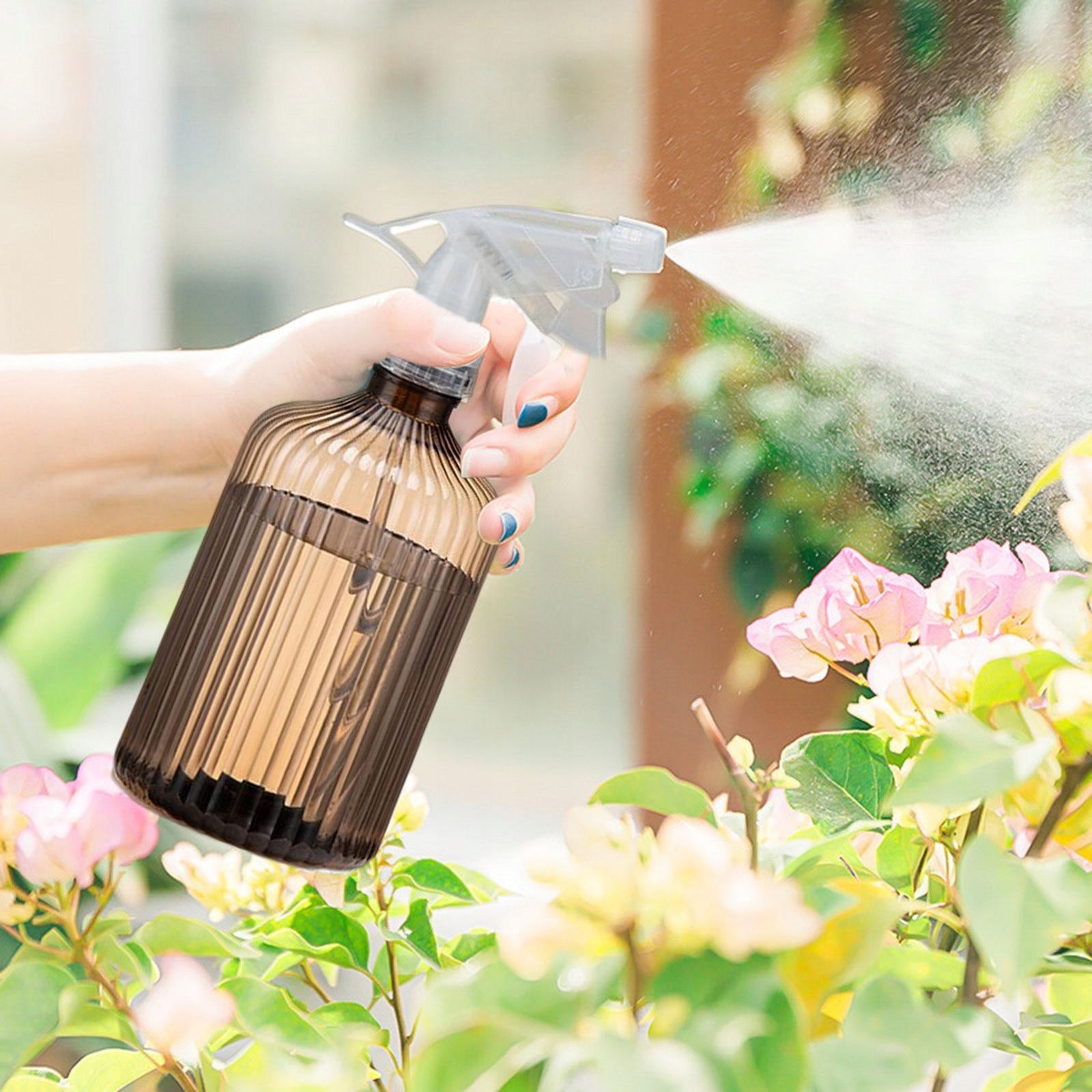 Mister Spray Bottle Transparent Body Fine Mist Multipurpose Large Brown