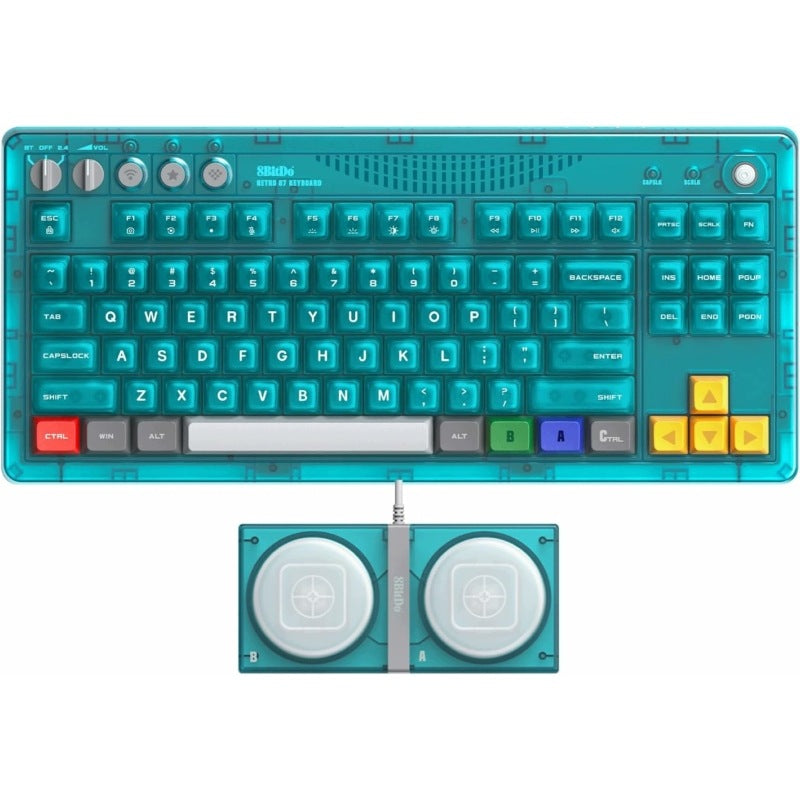 8BITDO - MECHANICAL KEYBOARD - CLEAR BLUE Packaging status original
