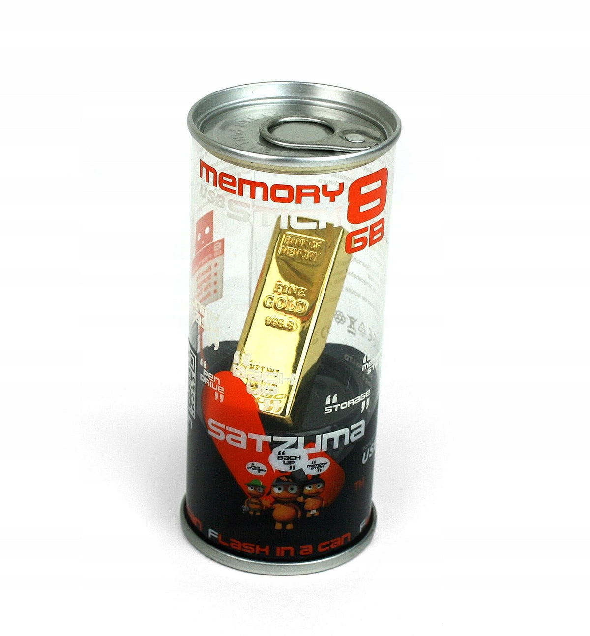 8GB SATZUMA gold bar shaped flash drive
