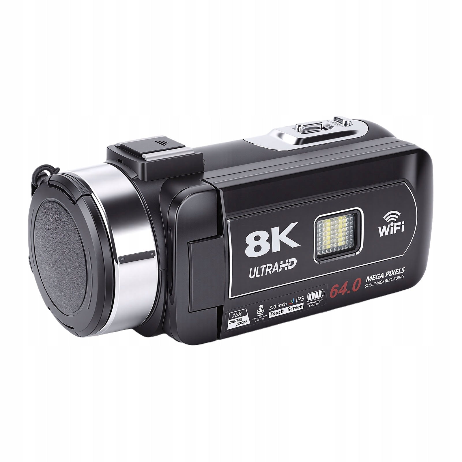 8K Video Camera 3 Inch Touch Screen 18x Digital Zoom R4 Model 1278EYTG