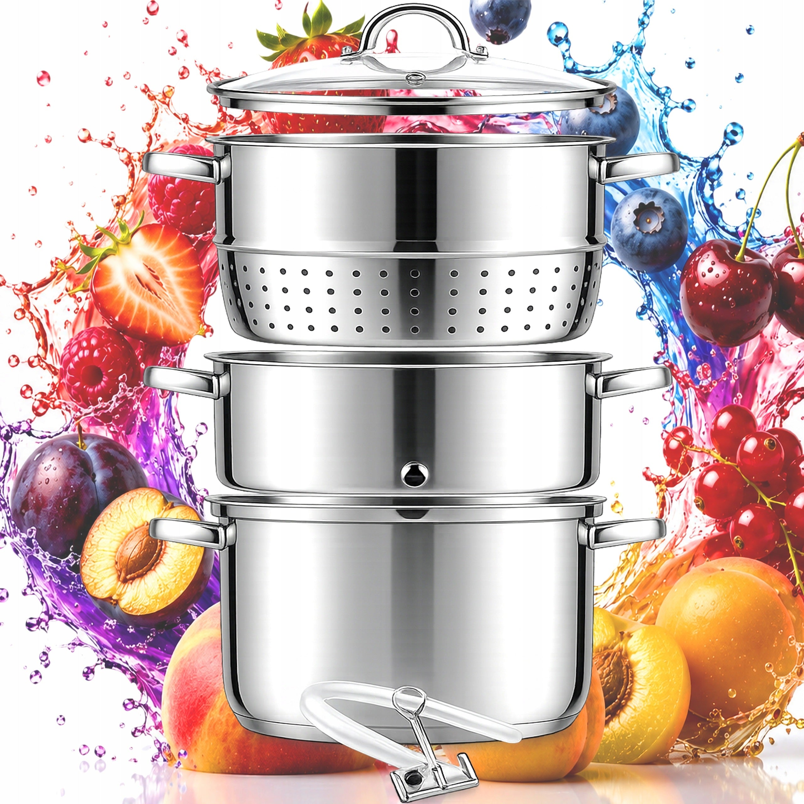 8L Juicer for Fruit Juice Steam Pot Steamer Stainless Steel INDUCTION