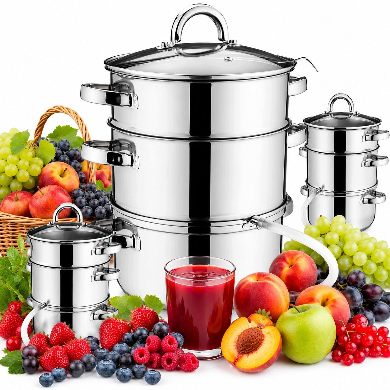 8L STEAM JUICER FOR FRUIT FOR INDUCTION GAS LARGE XXL POT ALTOM DESIGN