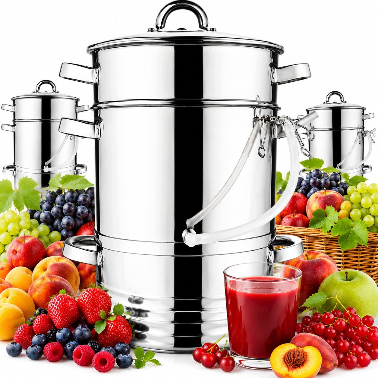 8L STEAM JUICER FOR FRUIT FOR INDUCTION GAS LARGE XXL POT