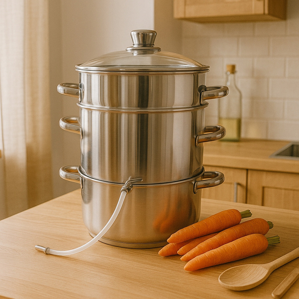 8L Stainless Steel Steam Juicer For Fruit Juicing Pot Manufacturer code Sokownik Parowy 8L Ze Stali Nierdzewnej