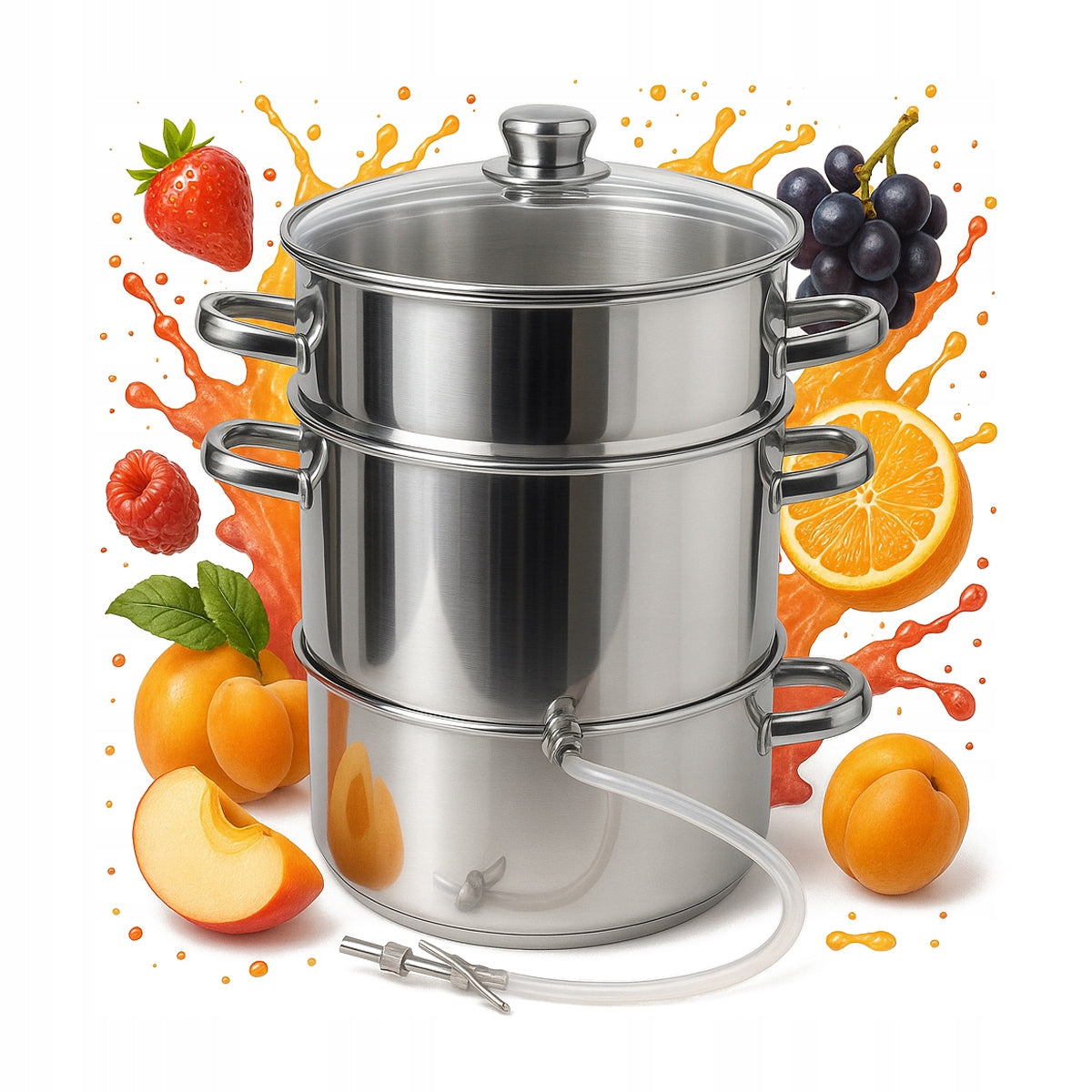 8L Stainless Steel Steam Juicer For Fruit Juicing Pot