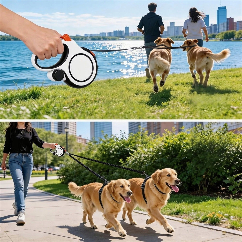 8M AUTOMATIC DOG LEASH WITH LOCK AND BAG CONTAINER POUCHES Kind automatic
