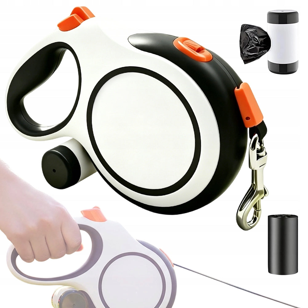 8M AUTOMATIC DOG LEASH WITH LOCK AND BAG CONTAINER POUCHES