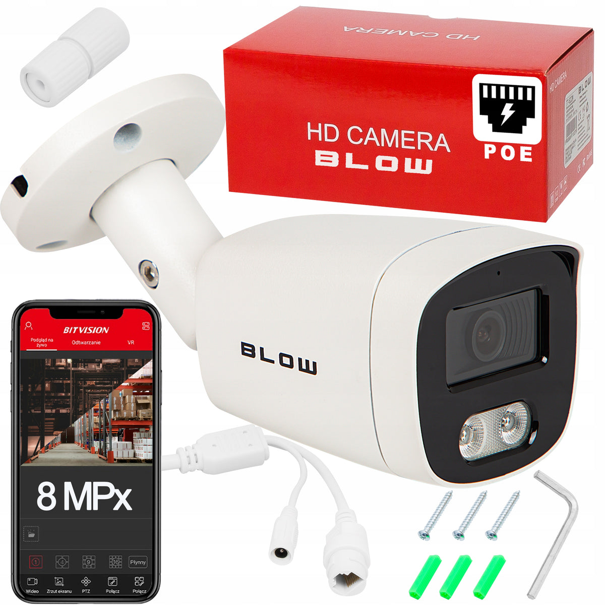 8MP IP POE Metal IP67 HybridLight IR+LED METAL 4K OUTDOOR CAMERA