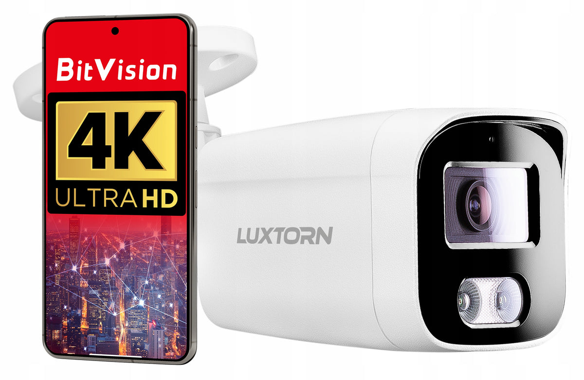 8MPx 4K UHD Outdoor PoE IP Camera, LUXTORN Microphone
