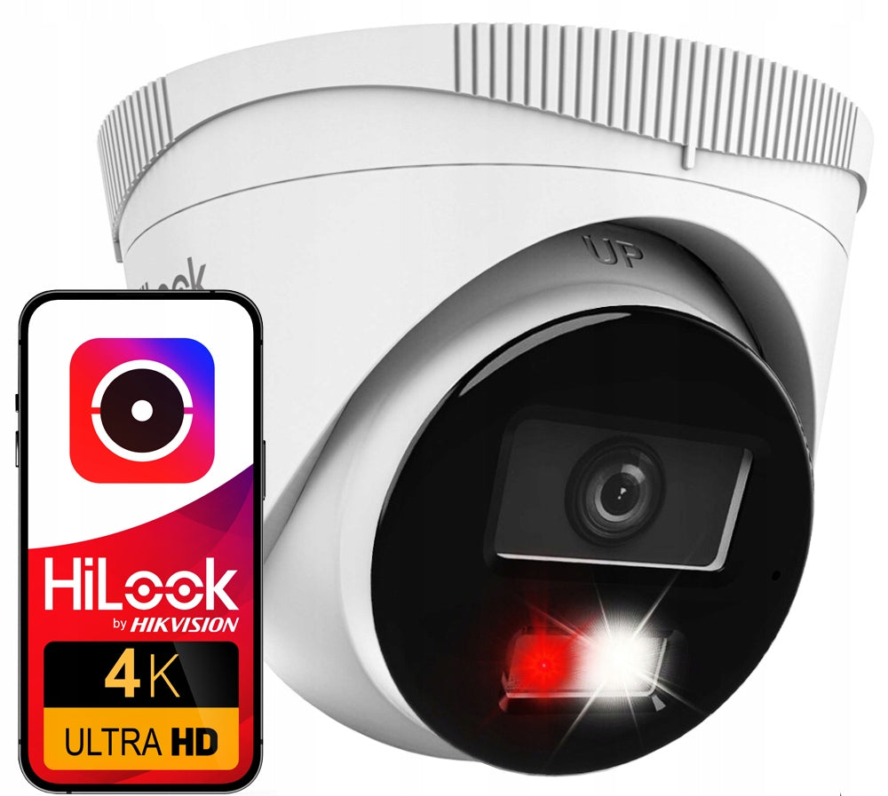 8MPx Hikvision Hilook Series Smart Hybrid Light PoE Microphone IP67