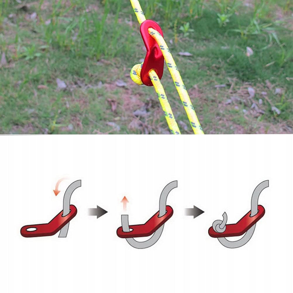 8PCS 5MM REFLECTIVE CAMPING ROPE ADJUSTABLE FOR CANOPY TENT AND AWNING Manufacturer code LINKI ODCIĄGOWE DO NAMIOTU DIGX