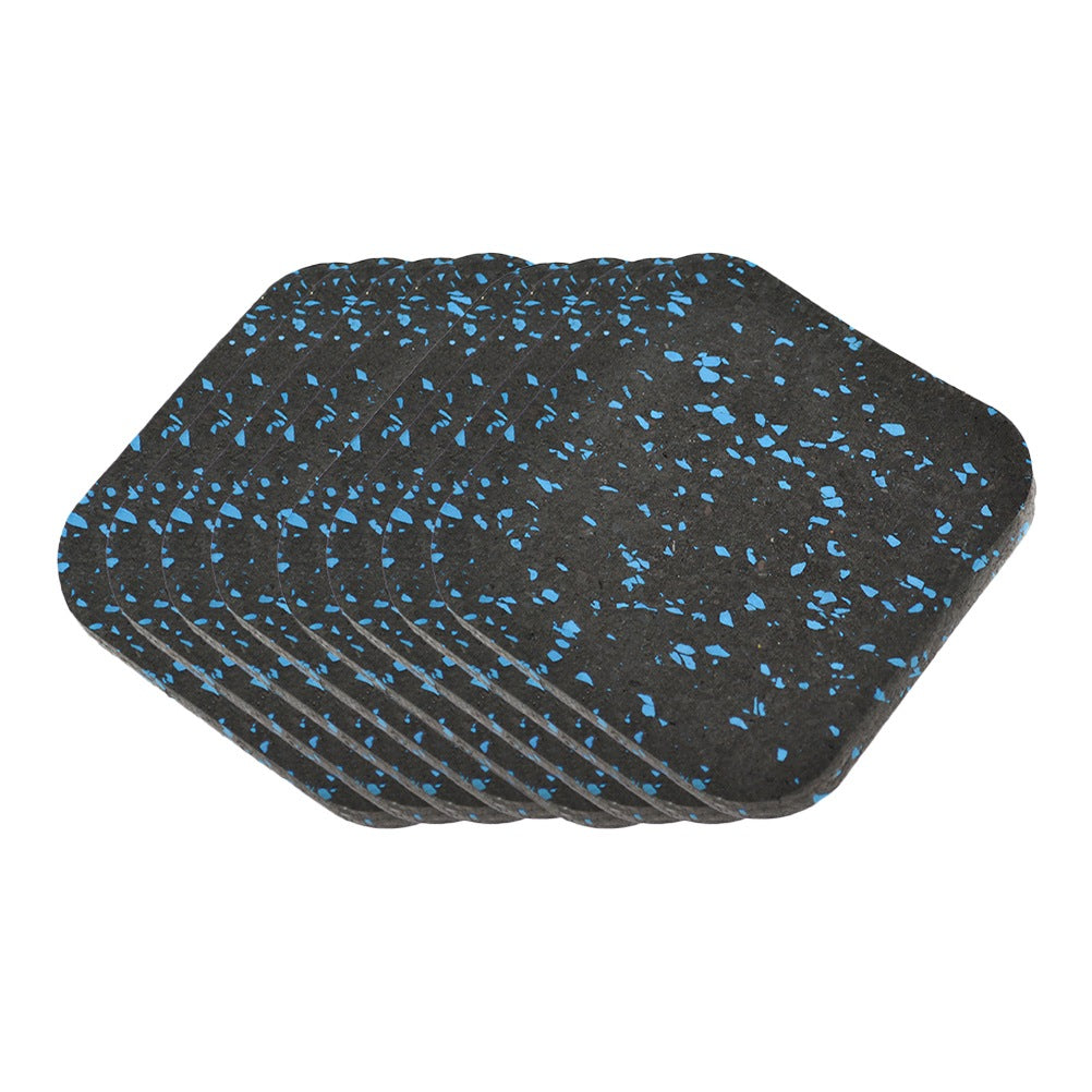 8PCS DURABLE MULTI-COLOR RUBBER EXERCISE MATS FOR WORKOUT SPACES Length 10 cm