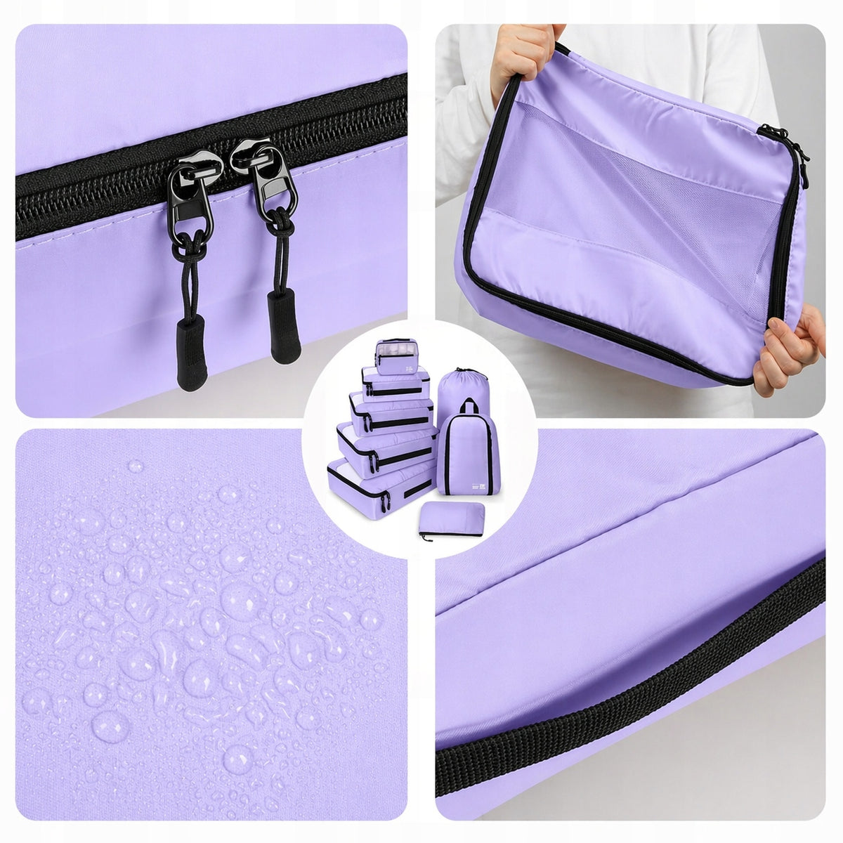 8PCS SUITCASE ORGANIZERS TRAVEL CUBES FOR PACKING BAGS COSMETIC BAG Manufacturer code 2DN2D1A