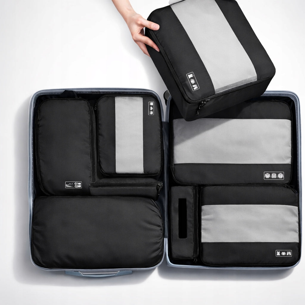 8PCS SUITCASE ORGANIZERS TRAVEL CUBES FOR PACKING BAGS COSMETIC BAG Manufacturer code V2NM31