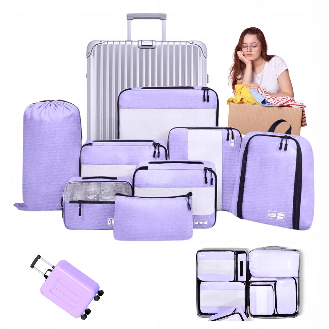 8PCS SUITCASE ORGANIZERS TRAVEL CUBES FOR PACKING BAGS COSMETIC BAG