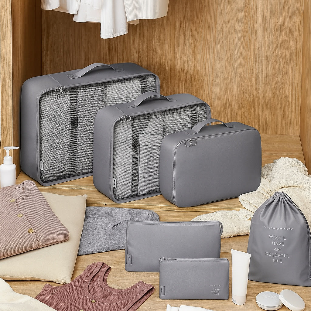 8PCS TRAVEL CUBES FOR SUITCASE TRAVEL CLOTHES PACKING ORGANIZERS EAN (GTIN) 7790638156516