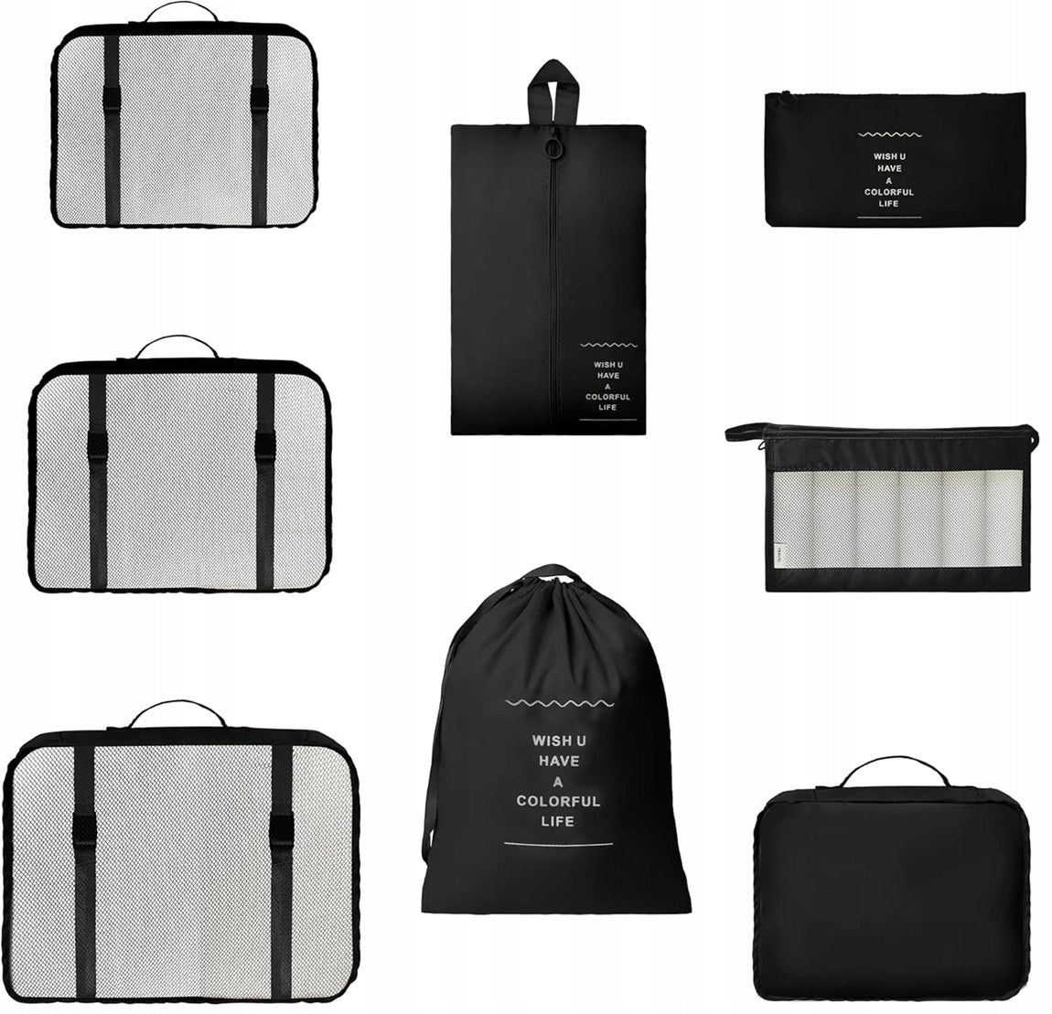 8PCS TRAVEL CUBES FOR SUITCASE TRAVEL CLOTHES PACKING ORGANIZERS EAN (GTIN) 7790638156523