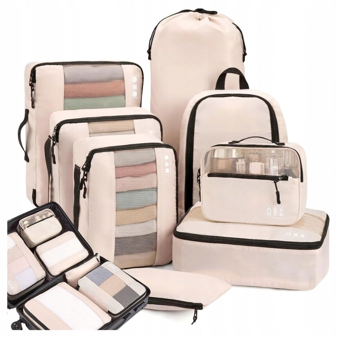 8PCS TRAVEL ORGANIZER SUITCASE CASE PROTECTIVE SET FOR LUGGAGE BAGS WLEP Packaging status original