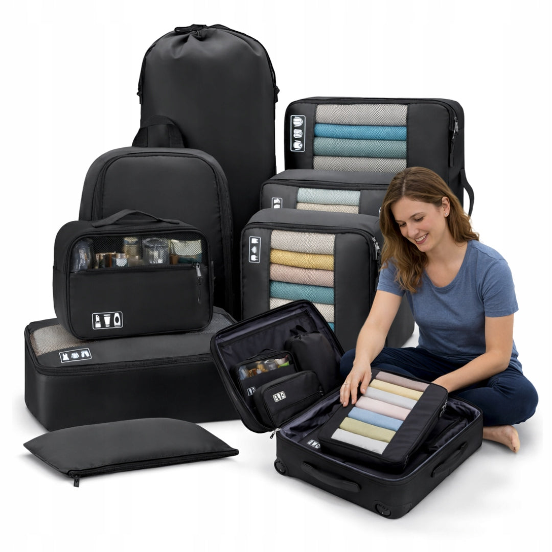 8PCS TRAVEL ORGANIZERS FOR SUITCASE TRAVEL BAGS PACKING ORGANIZER