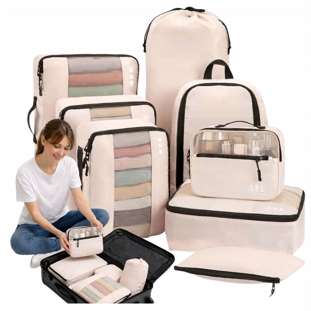 8PCS TRAVEL ORGANIZERS FOR SUITCASE TRAVEL BAGS PACKING ORGANIZER