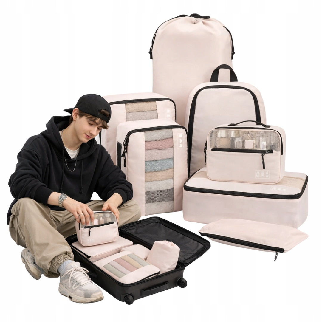 8PCS TRAVEL ORGANIZERS FOR SUITCASE TRAVEL BAGS PACKING ORGANIZER