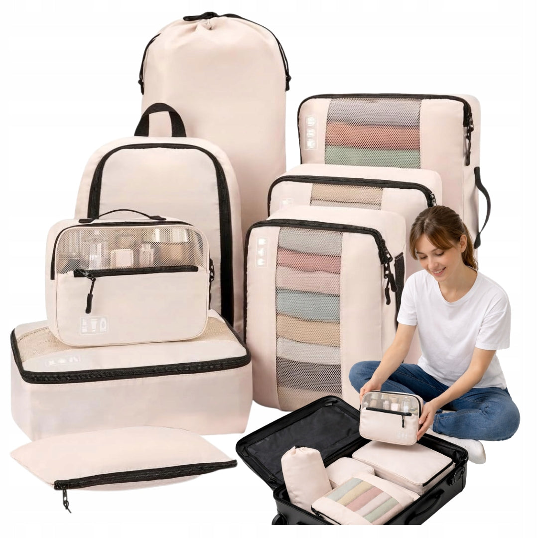 8PCS TRAVEL ORGANIZERS FOR SUITCASE TRAVEL BAGS PACKING ORGANIZER