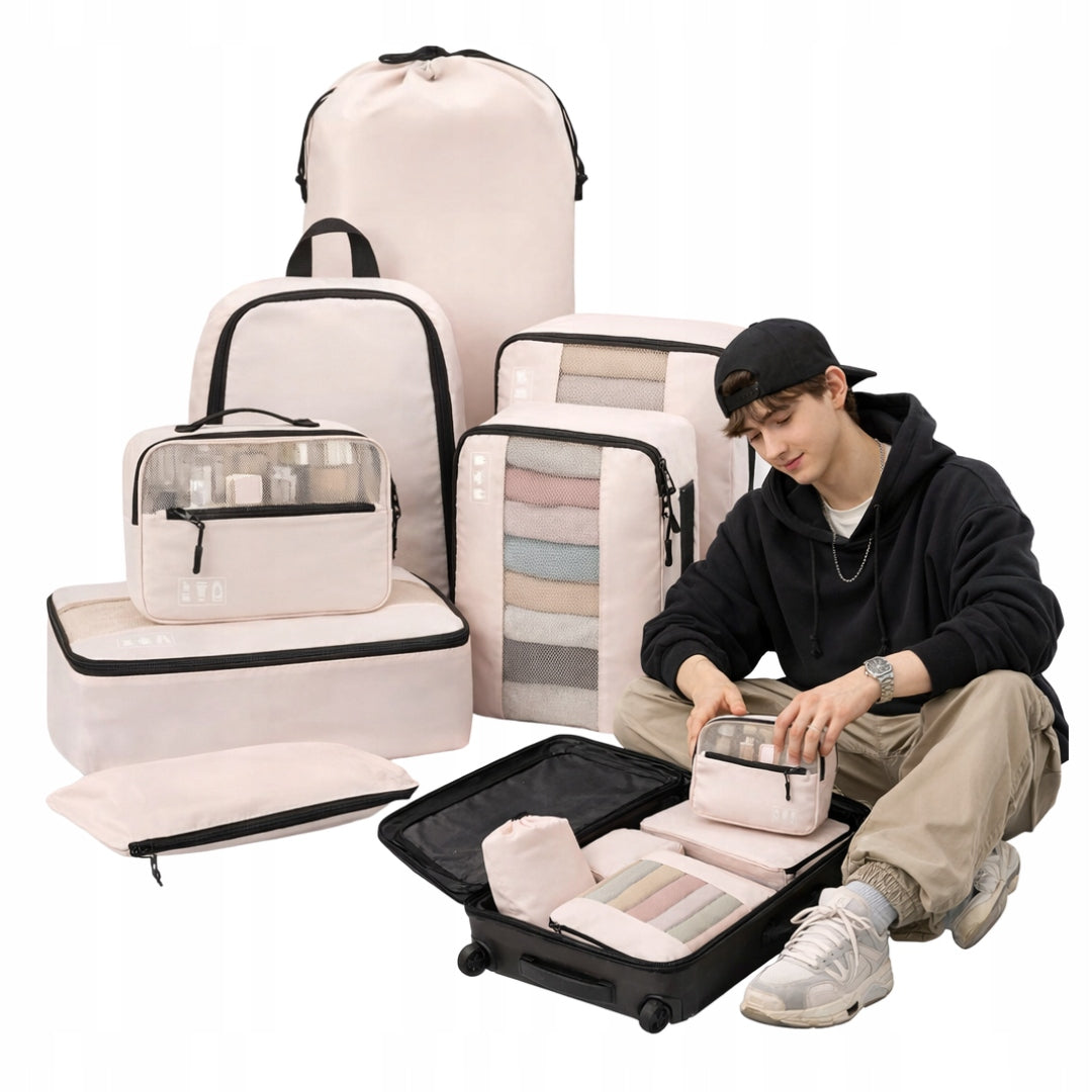 8PCS TRAVEL ORGANIZERS FOR SUITCASE TRAVEL BAGS PACKING ORGANIZER