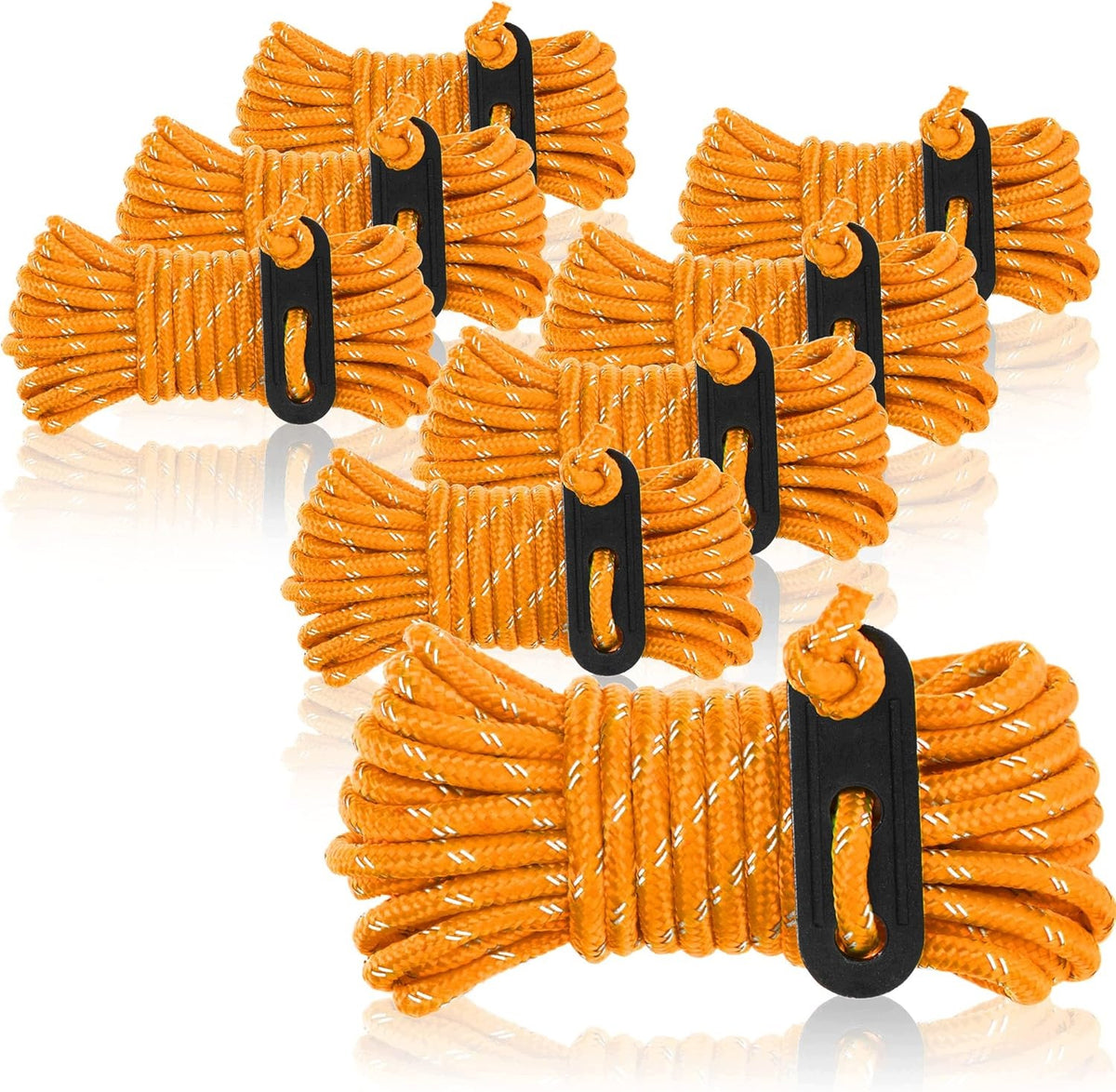 8X 4M PULL CORD FOR REFLECTIVE TENT WITH TENSIONER SET