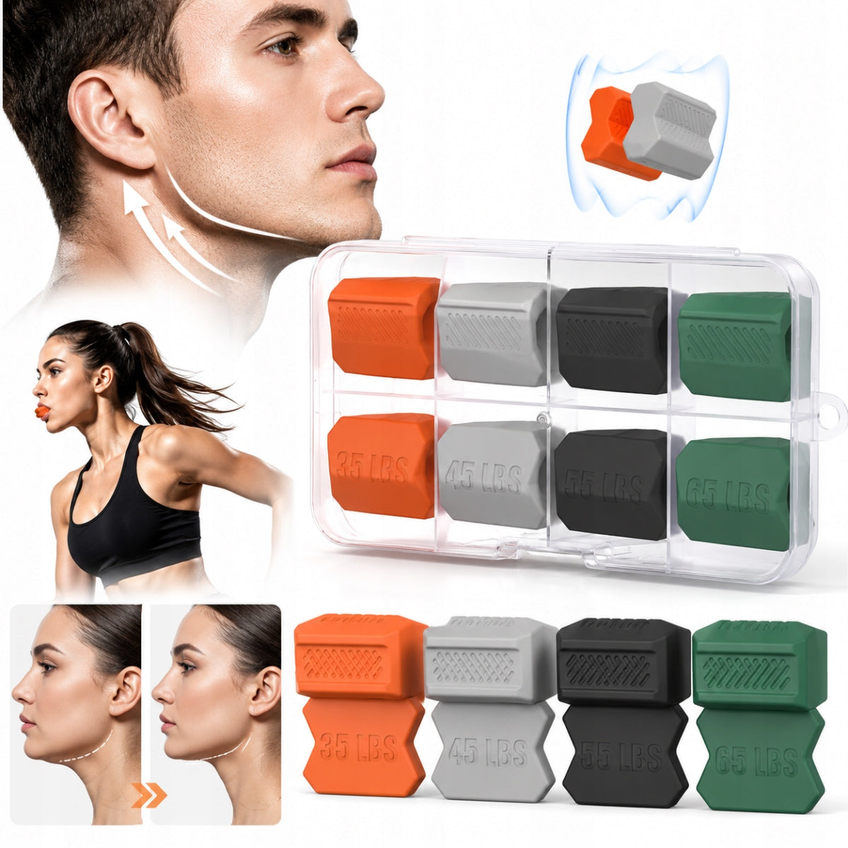 8X JAW AND JAW EXERCISE DEVICE FACE MODELING JAWLINE