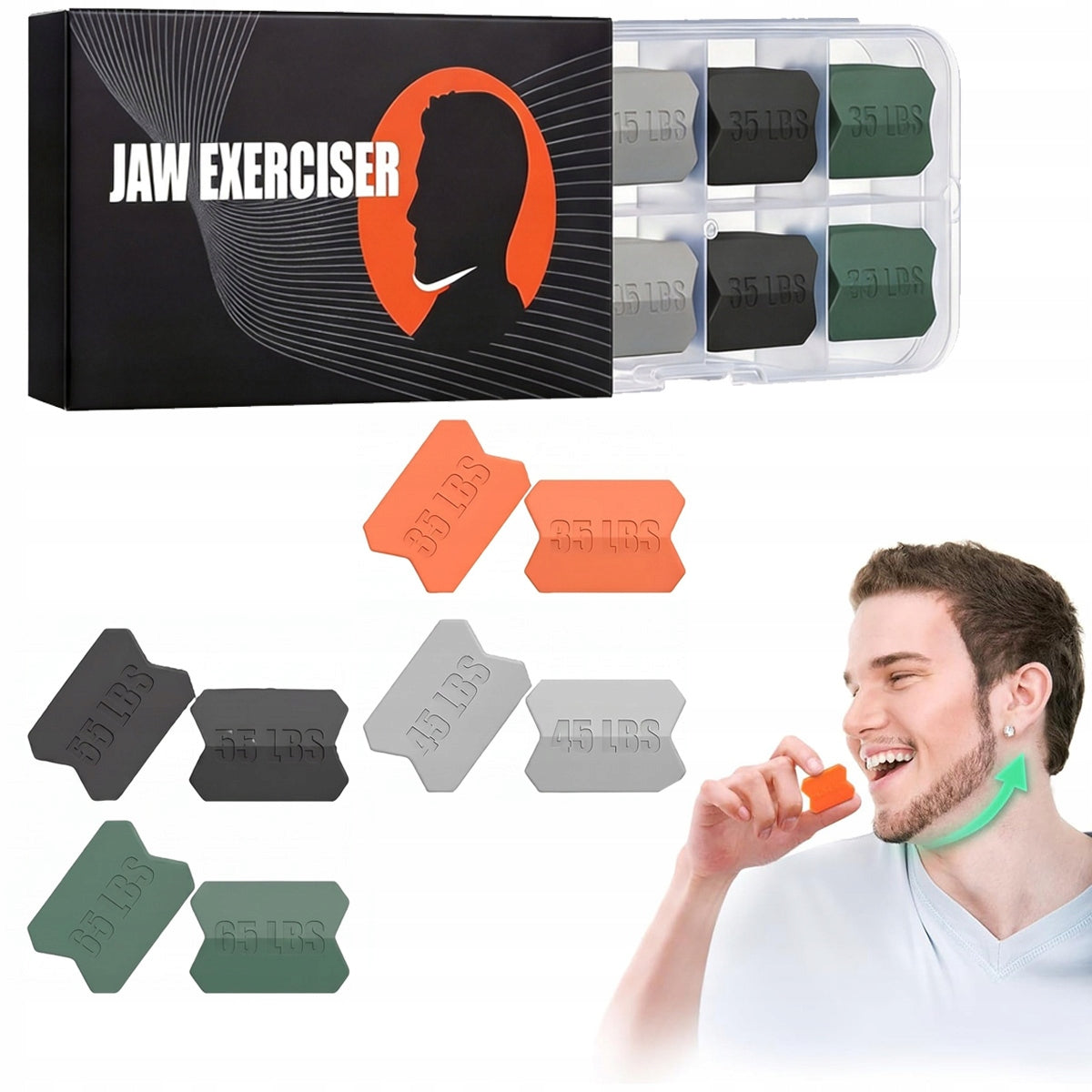 8X JAW AND JAW EXERCISE DEVICE FACE MODELING JAWLINE