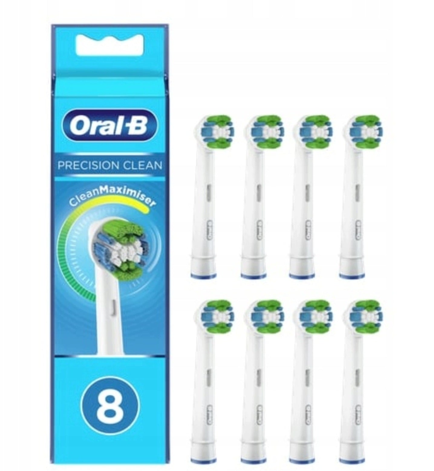 8X ORIGINAL Braun ORAL-B PRECISION CLEAN EB20 TOOTHBRUSH TIP Manufacturer code 986050