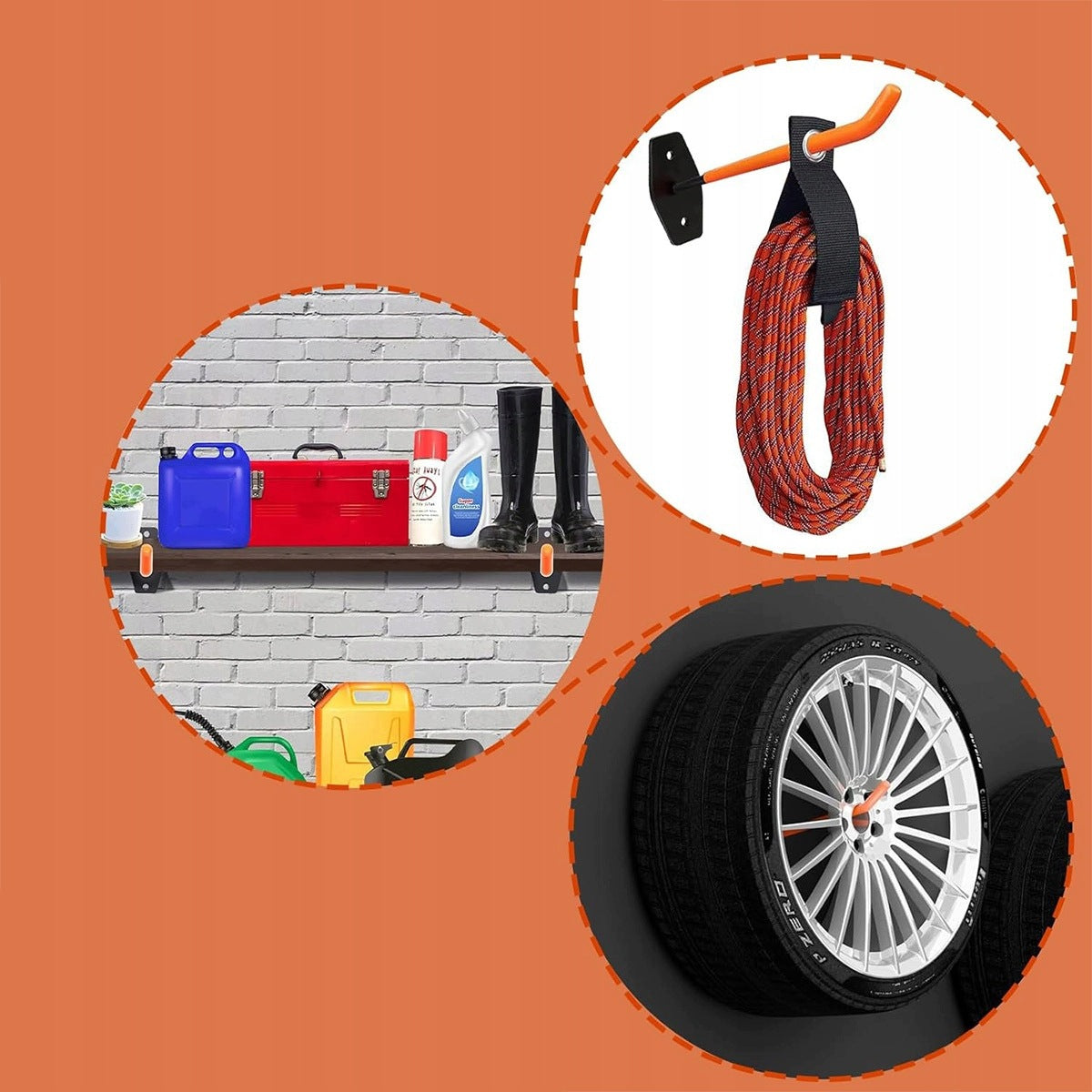 8X STURDY STRONG HOLDER HANGER RACK WALL HOOK FOR CAR TIRES Manufacturer code 4006743766841