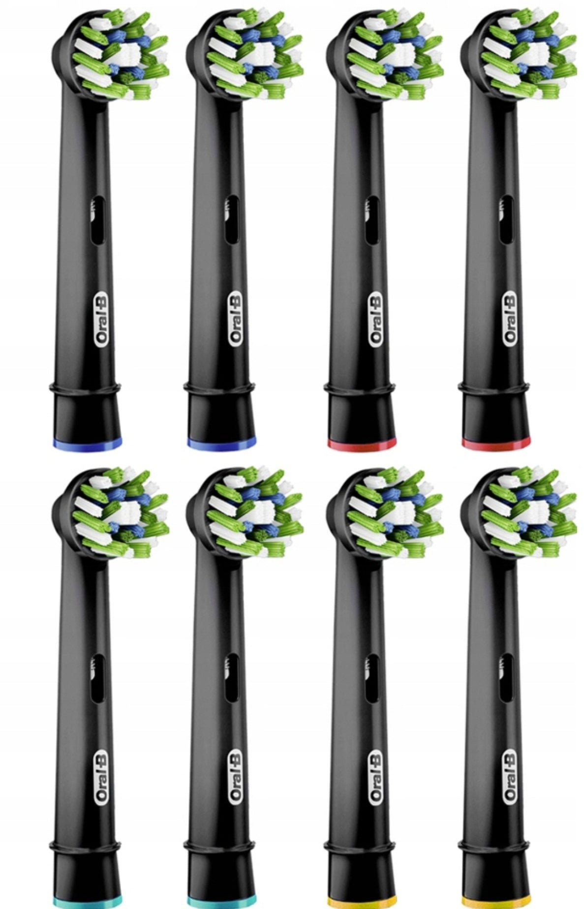 8XORAL-B Braun CROSS ACTION EB50 BLACK TIP FOR ELECTRIC TOOTHBRUSH Manufacturer code 6900075882645
