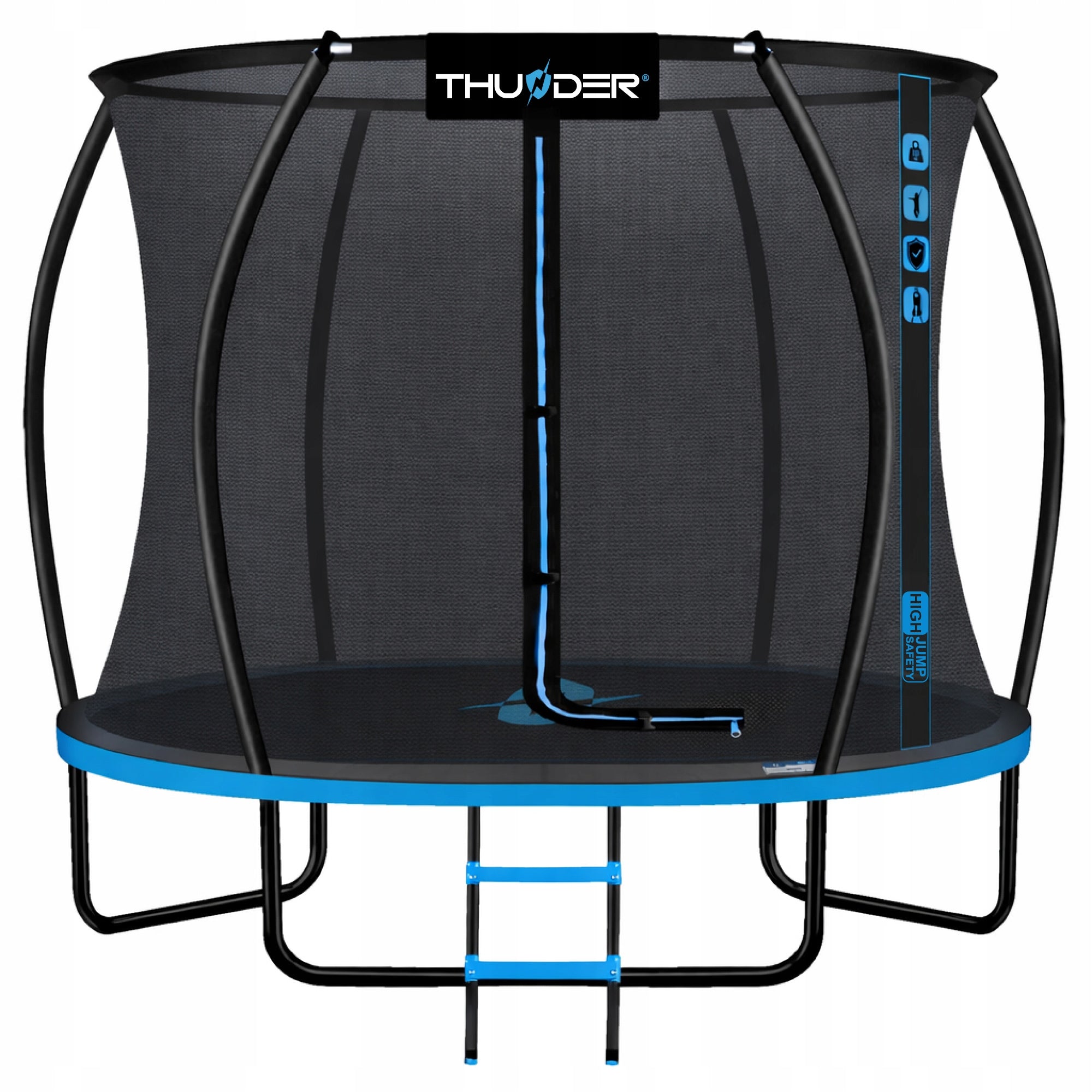 8ft 244CM Garden Trampoline Durable Jumping Batut with Mesh Thunder
