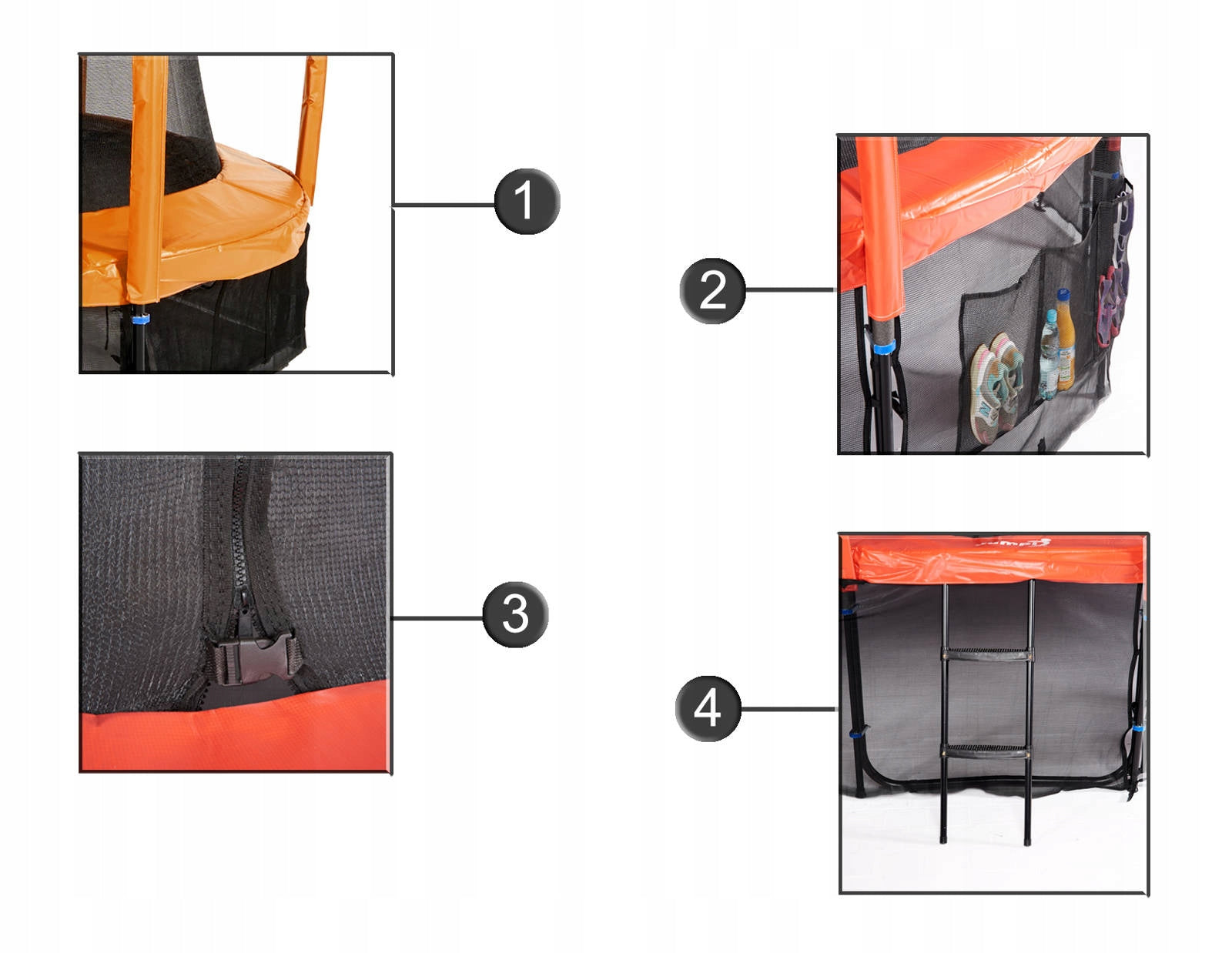 8ft Maxy Comfort Plus Garden Trampoline Shape round