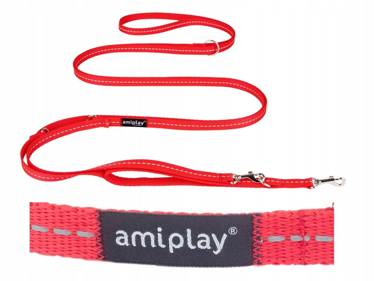 8in1 REFLECTIVE LANYARD M200-400x1,5cm RED AMIPLAY