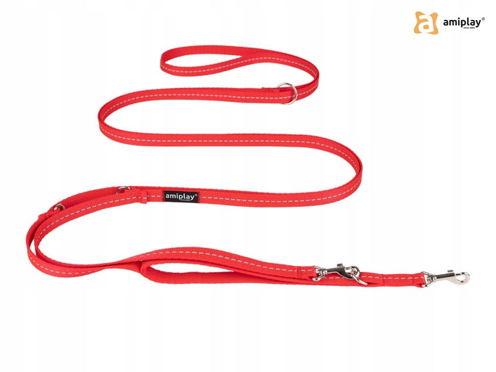 8in1 REFLECTIVE LANYARD S 200-400x1cm RED AMIPLAY Packaging status original