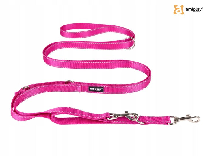 8in1 REFLECTIVE LANYARD XL 200-400 x 2,5 PINK AMIPLAY Packaging status original