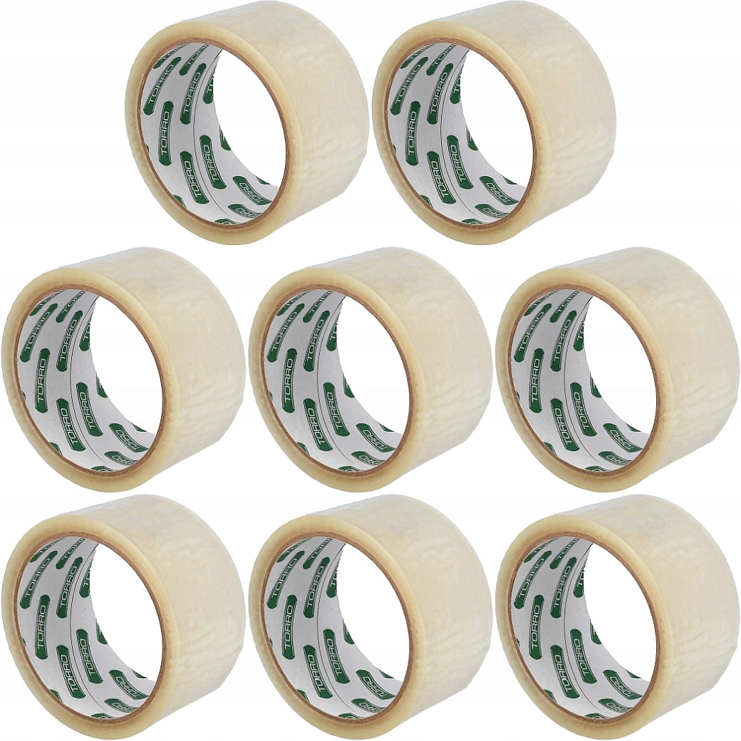 8pcs PACKING TAPE TRANSPARENT PACKING TAPE COLORLESS BOPP 48mm 50yd