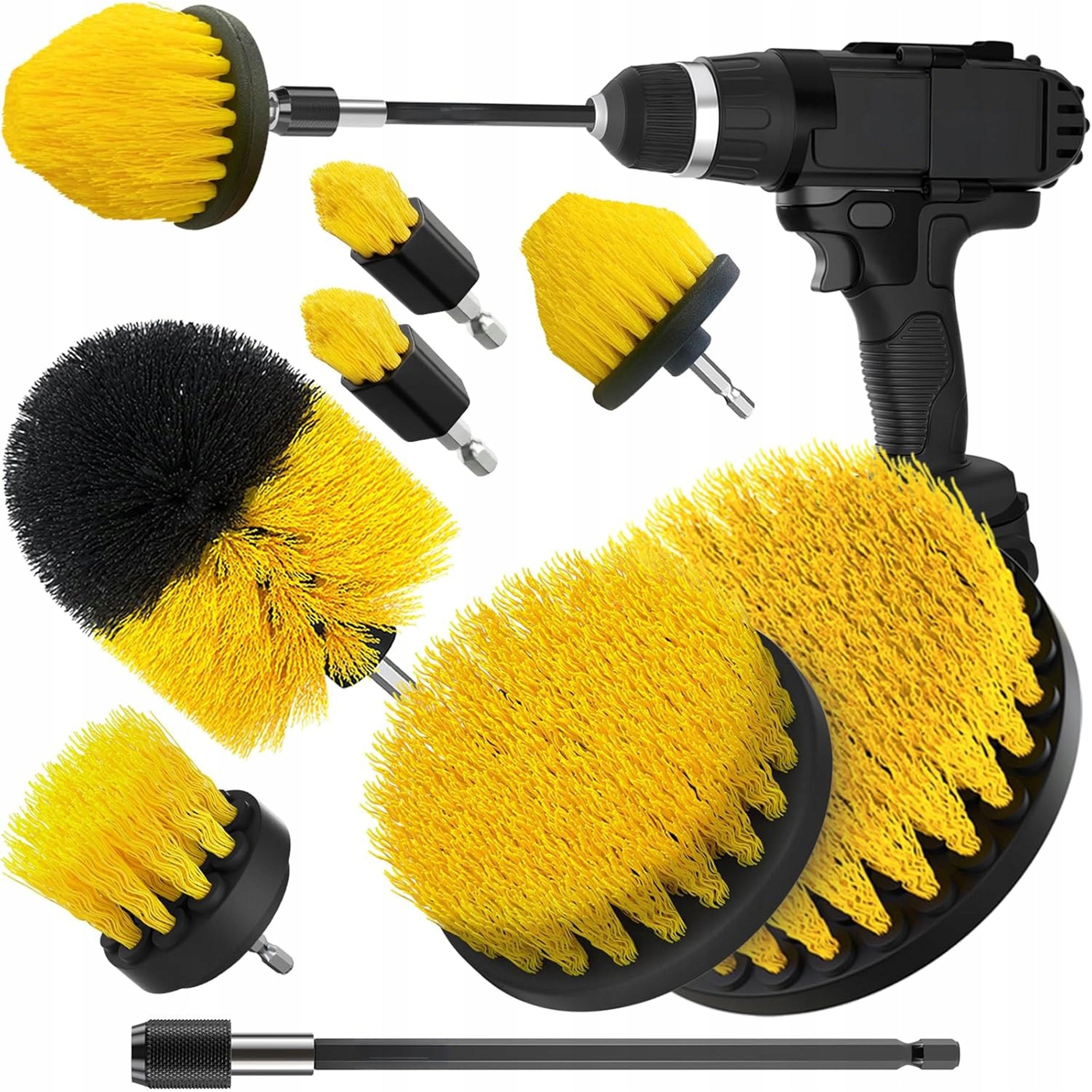 8x CLEANING BRUSHES FOR SCREWDRIVER DRILL. FOR CLEANING RUGS
